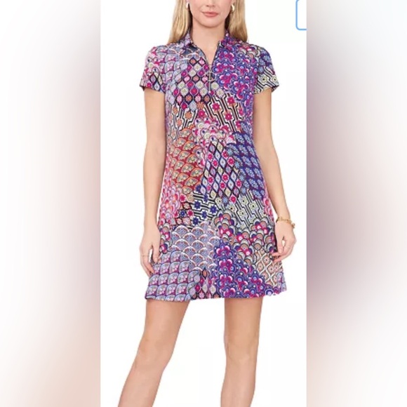 MSK Colorful Patterned mini Dress S - Picture 2 of 8